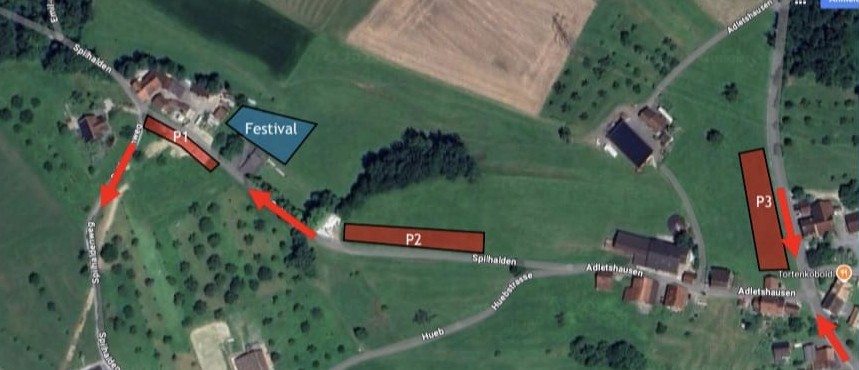 Lageplan Halde-Rock Parkplätze